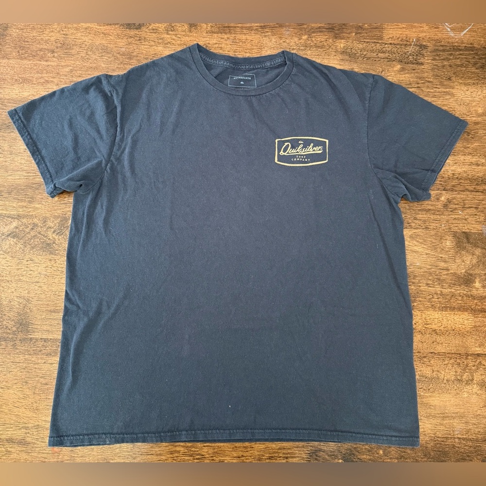 Quiksilver Black Short Sleeve Tee Classic Casual size large